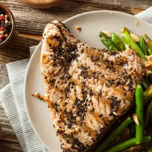 Grilled Tuna Steaks with Asian Sesame Crust