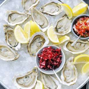 Oyster vinaigrette sauce
