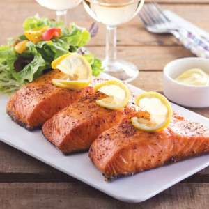 Honey mustard salmo from the airfryer, made by Philips