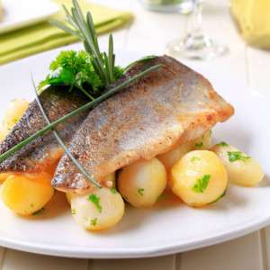 Pan fried rainbow trout
