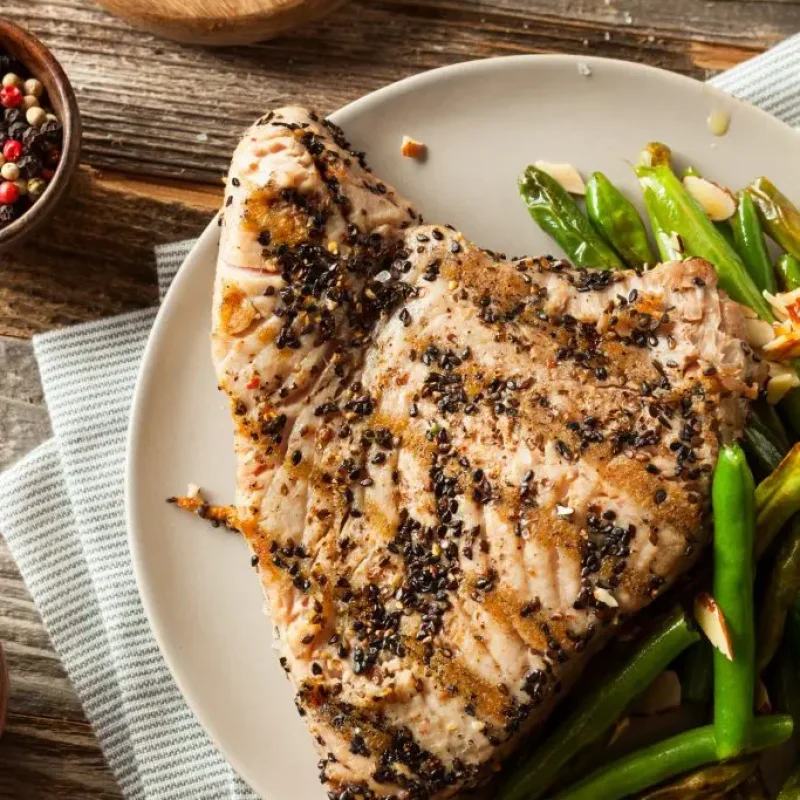 Grilled Tuna Steaks with Asian Sesame Crust