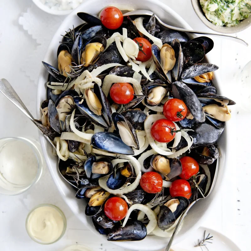 Oven baked Mussels