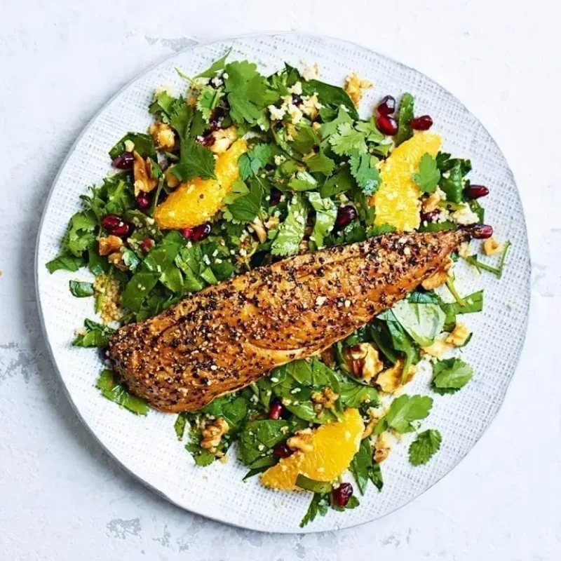 Persian-style herby citrus mackerel salad