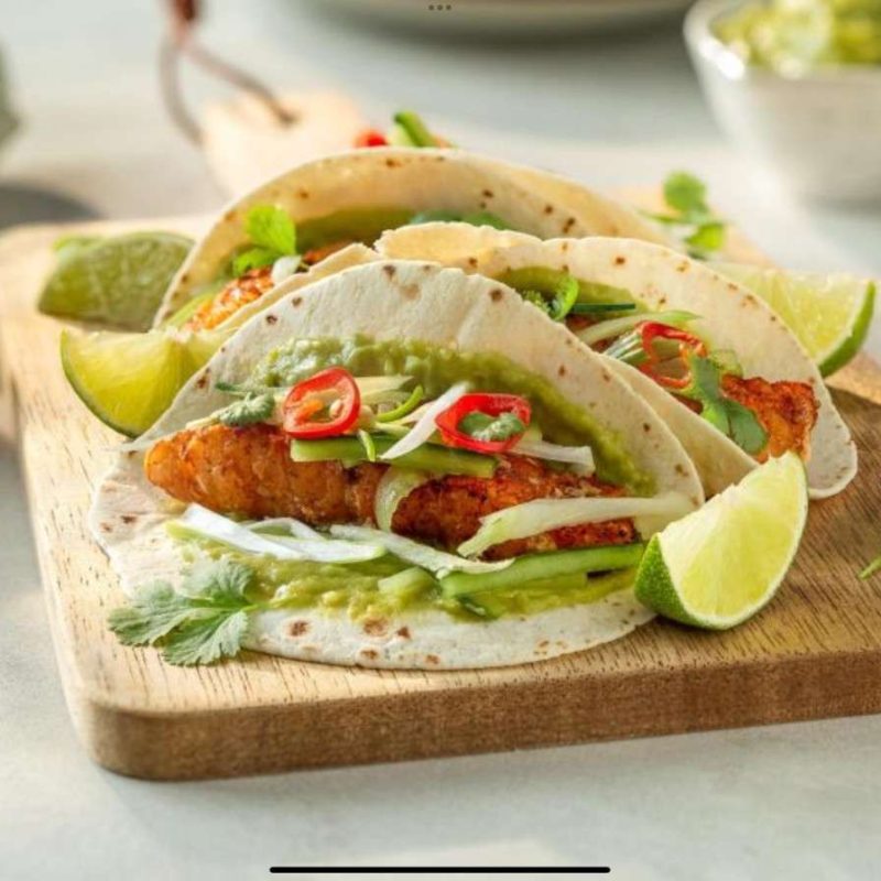 Airfryer Cod fish taco’s with guacamole