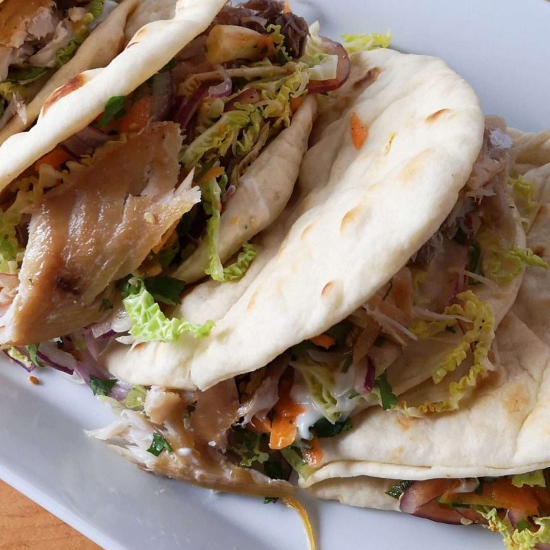 Flatbreads with smoked Mackerel