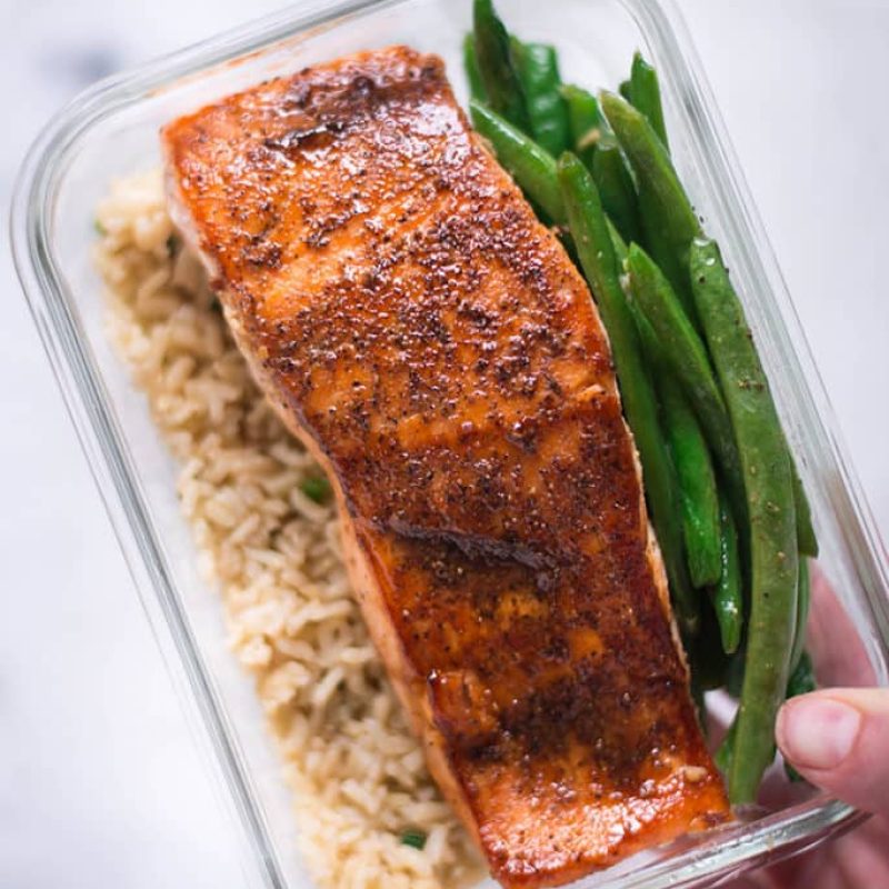 Salmon teriyaki bowls