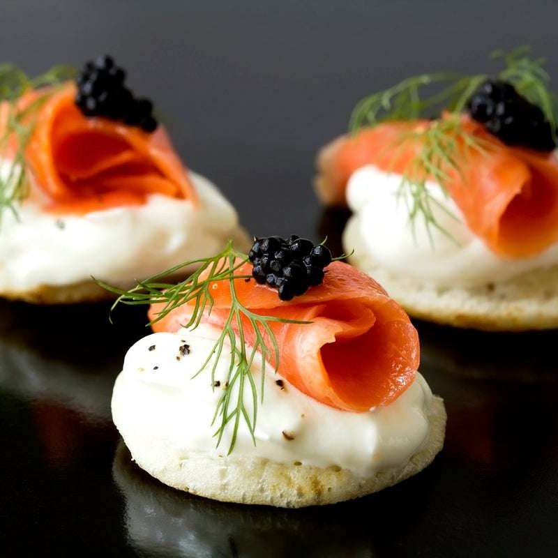 Blinis with Caviar and Smoked Salmon