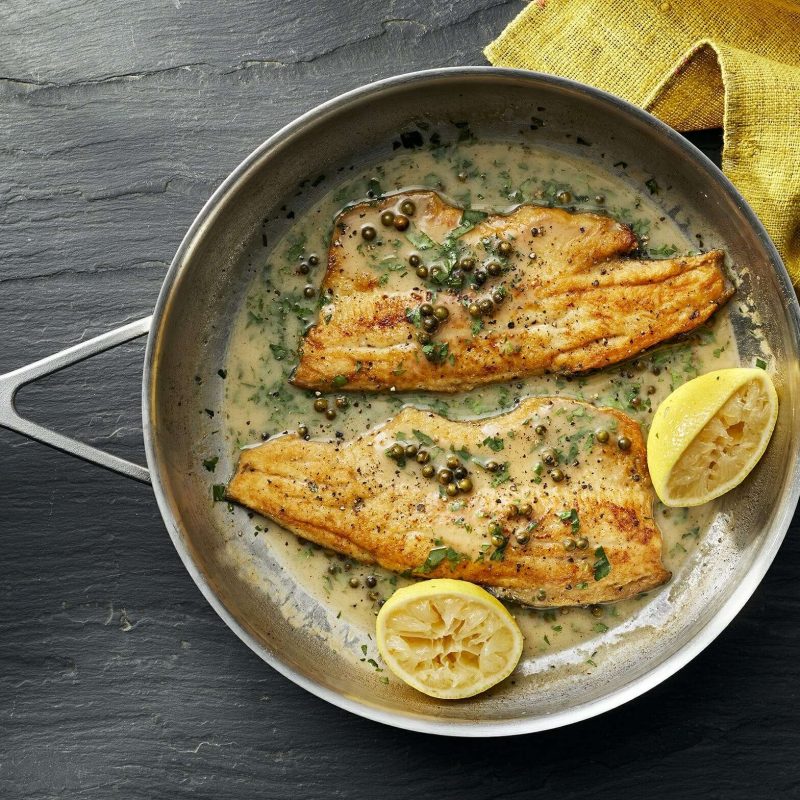 Pan friend plaice fillet